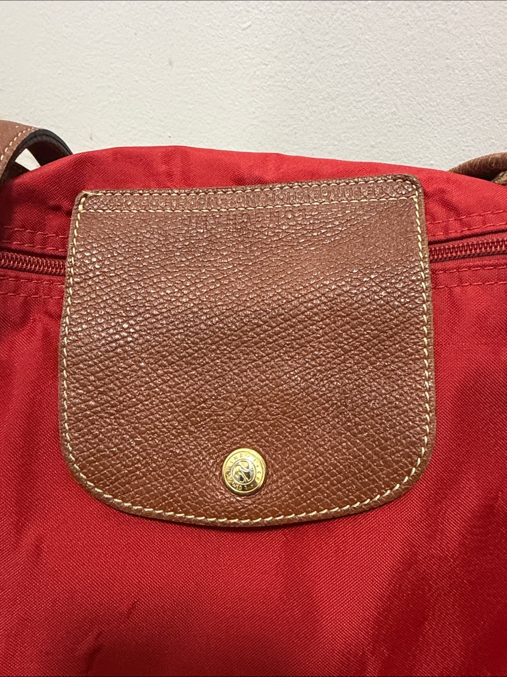 Longchamp Large Le Pliage Red Tote - Picture 6 of 8